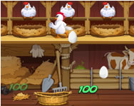 Angry chicken egg madness vicces HTML5 játék